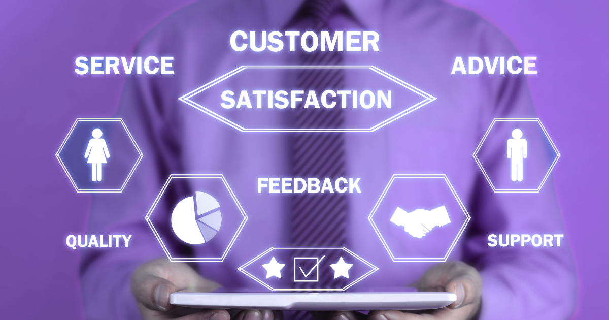 Image showing she text customer satisfaction, cocktail creative, brand boosting, marketing tips,