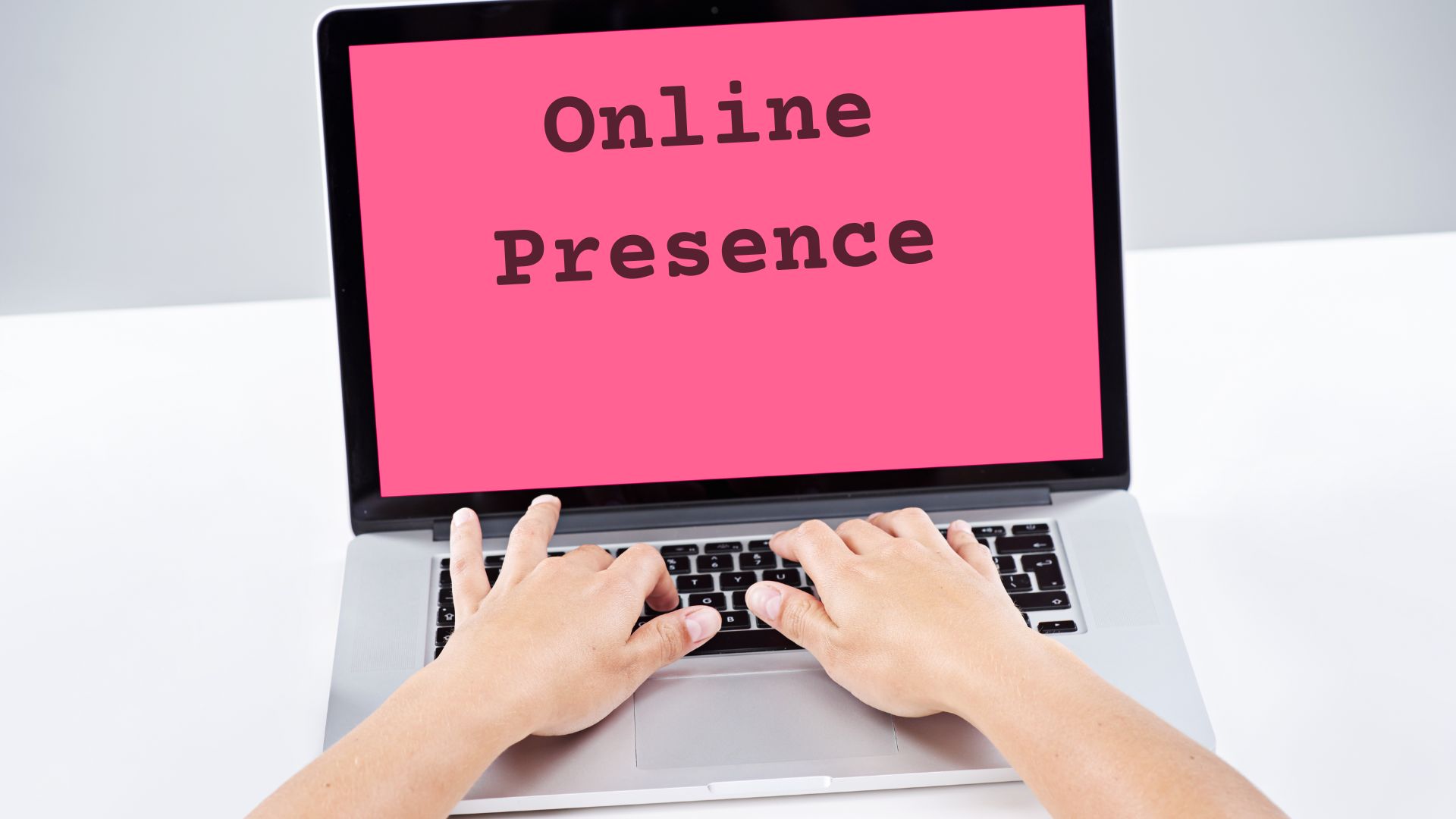Online Presence written across a laptop, cocktail creative, digital branding